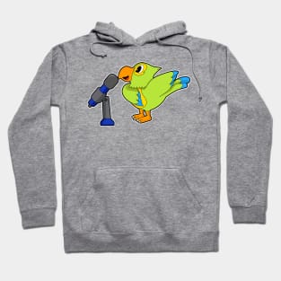 Parrot Singer Microphone Music Hoodie